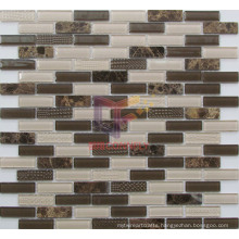 Strip Marble and Crystal Mosaic Tile (CFS660)